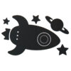 APLI Dis. BLACK SHAPED CHALKBOARDS 100X60cm SPACE SHIP