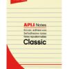APLI NOTES WITH LINES YELLOW COLOR 150X100MM